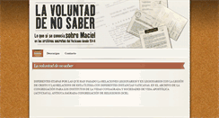 Desktop Screenshot of lavoluntaddenosaber.com